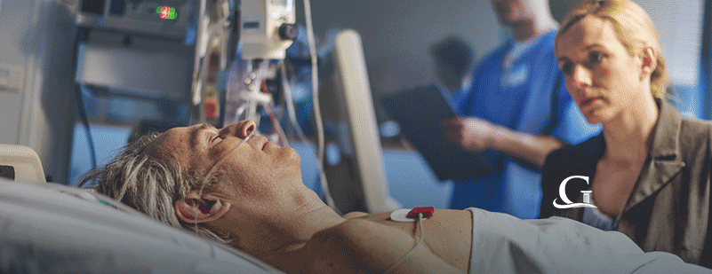 Male Patient On Life Support Stock Photo