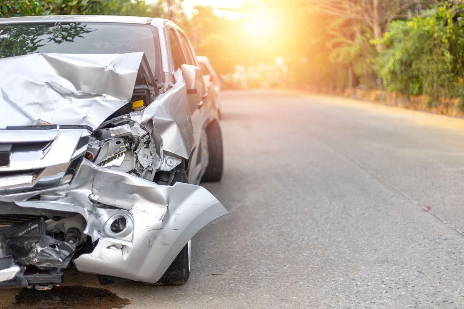 Car Damaged After A Phoenix, Arizona Car Accident