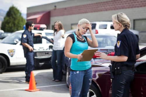 police responding to a car accident in Phoenix, AZ