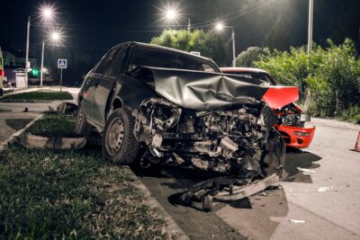 vehicles damaged after a car accident in Phoenix, AZ