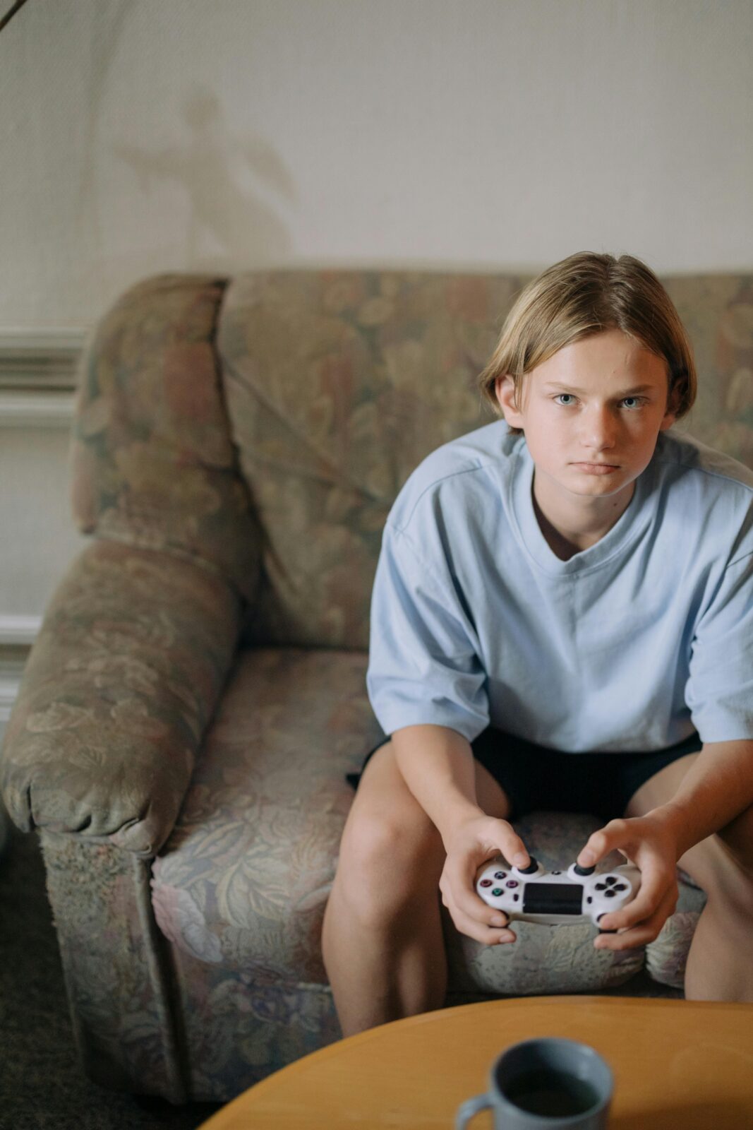 Child getting trapped in the video game addiction.