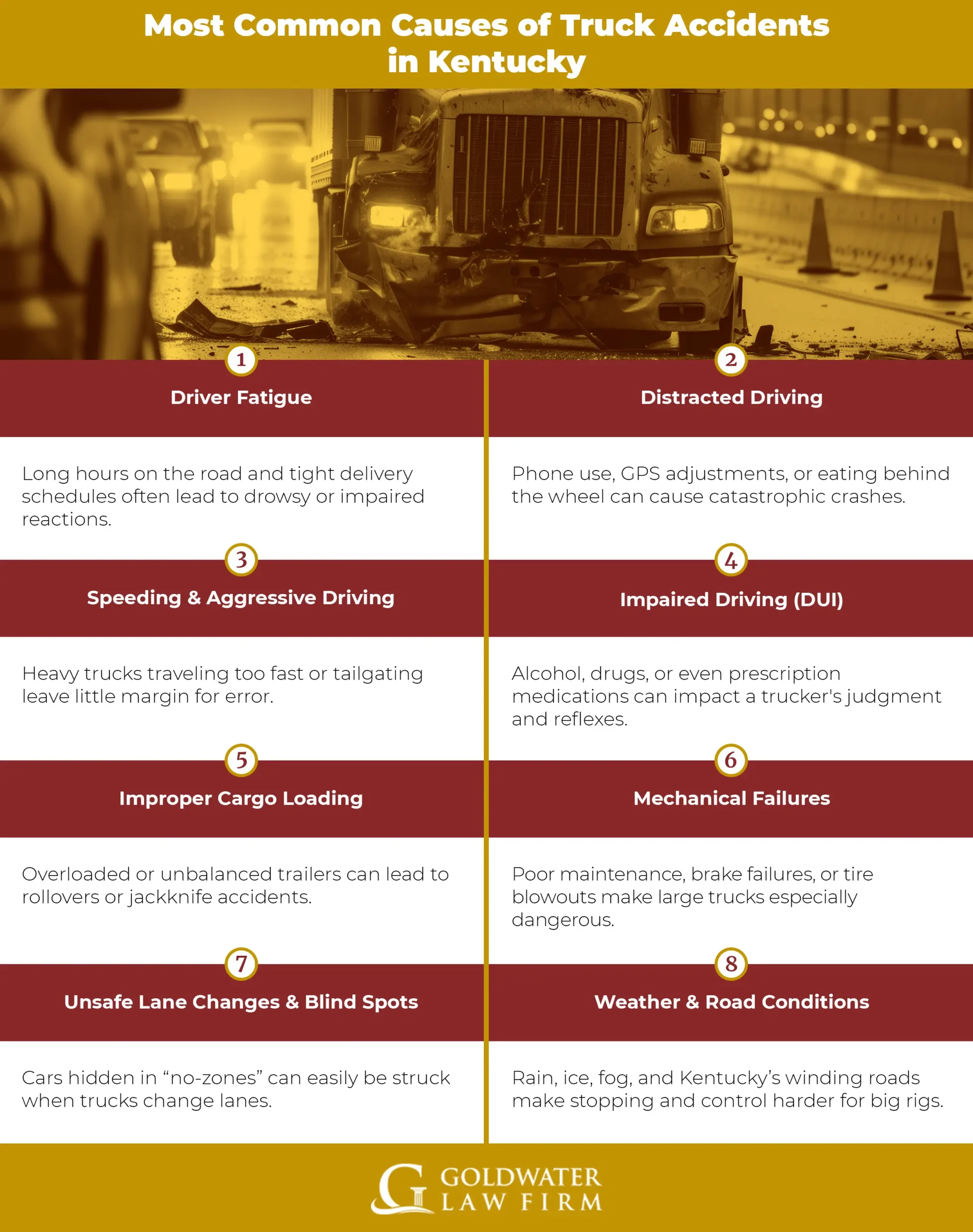 Most Common Causes of Truck Accidents in Kentucky